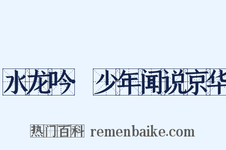 水龙吟·少年闻说京华是什么意思的图片